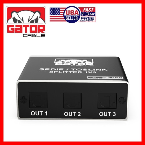 Toslink Optical Fiber Digital Audio Splitter Adapter SPDIF 3-Port 1x3 1-In 3-Out - Picture 9 of 17