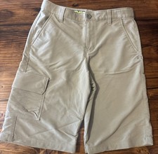 Under Armour Khaki Shorts Youth Large Heatgear Boys-Girls Golf