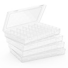 8 Pack Plastic Organizer Container Box, 36 Grids Clear Plastic Parts Organize...