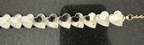 Vintage Silver Tone Heart Choker / Collar Length Necklace, Great Condition - Picture 7 of 13