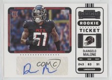 2022 Panini Contenders Rookie Ticket Variation DeAngelo Malone #187 Auto 03go
