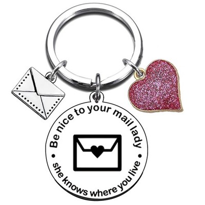 Post Office Gifts Postman Keychain for Christmas Thanksgiving Birthday Retire...