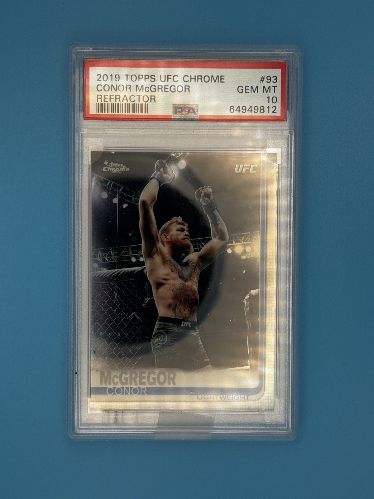 2019 Topps Chrome UFC Conor McGregor Refractor #93 PSA 10 Mixed Martial Arts MMA