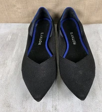 Rothy's The Point Black Recycled Knit Comfort Slip On Ballet Womens Flats Sz 8.5