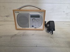 Pure Evoke 1 DAB Digital Radio Wood Finish Brown Silver Portable Tabletop