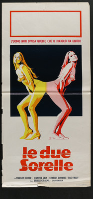 SISTERS 1973 Original Italian Movie Poster Brian De Palma Margot Kidder