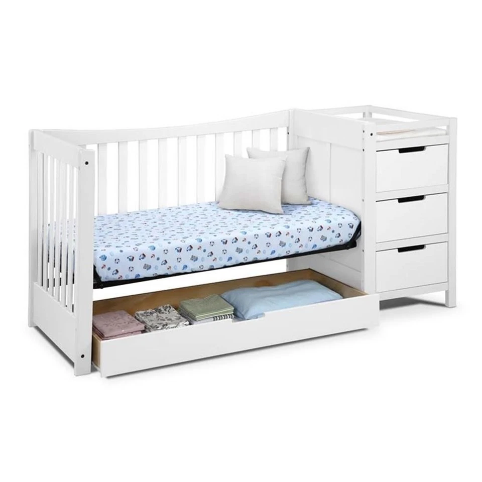 Cuna y cambiador convertible Graco Remi 4 en 1 en blanco Foto 4 de 4