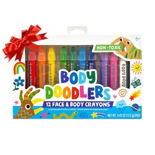 Ooly Body  Face Paint Crayons, 12 Colors, Skin Safe Stick Multicolored