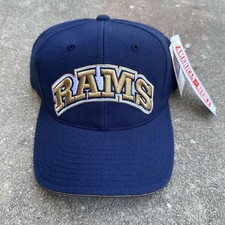 Vintage St. Louis Rams American Needle Strap Back Hat Cap Deadstock Y2K NFL Snap