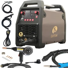 LOTOS MIG180SP MIG Welder with Aluminum Spool Gun, 180A 110/220V, 6 in 1 Gas MIG