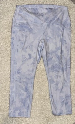 RBX Women's Purple Tie-Dye XL Ankle Leggings Stretch Pull-On Athleisure