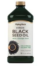 Black Seed Oil Liquid  | 16 Fl Oz | Cold Pressed | by Piping Rock