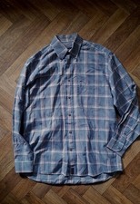 Mens Red Blue Checked Mcgregor Exclusive Design Shirt Size Uk Medium