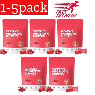 1-5er Pack Damen Probiotische Gummis Cranberry Geschmack 60 Gummis 