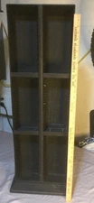 Vintage Alpha 120 CD Capacity Twin Tower Storage Rack Black