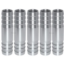 Hose Barb Splicer Stainless Steel 1/4 Inch Round Union Coupler 5 PCS