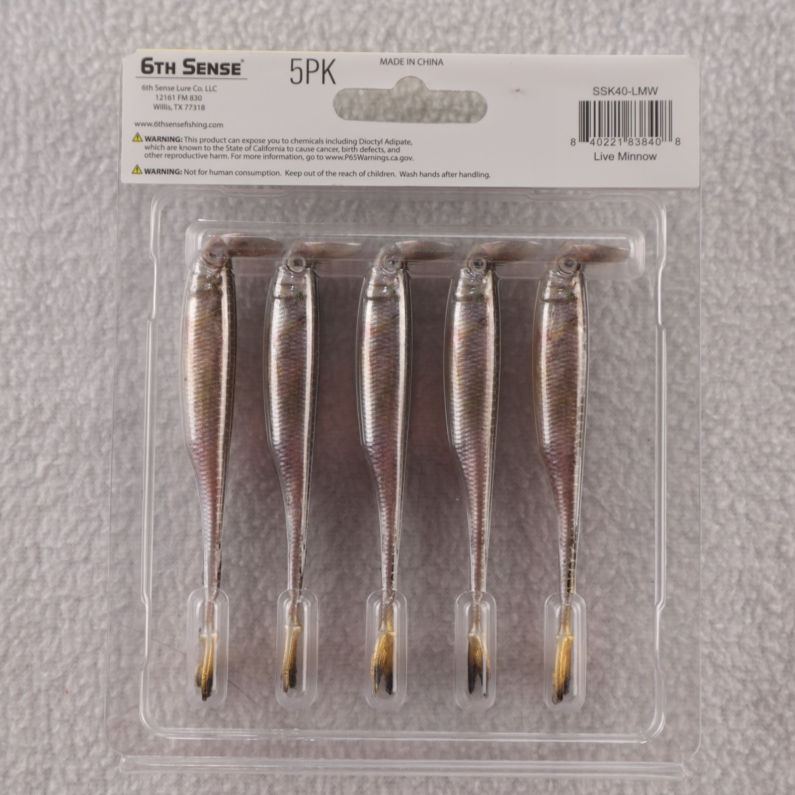 Lot of 5 6th Sense Masterclass Strobe 4.0 Shaker Swimbait Live Minnow 5pk - Image 3