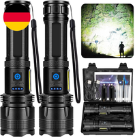 Taschenlampe Led Aufladbar, 2 StüCk 100.000 Lumen Extrem Helle Taschenlampe Mit