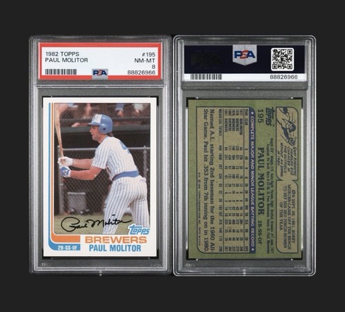 1982 Topps Paul Molitor #195 card