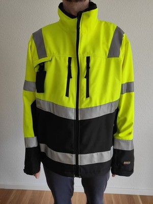 Blakläder High Vis Jacke Warnschutz-/Arbeitsjacke Softshell 3XL Gebraucht Gelb