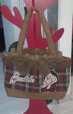 Borsa Donna Fix Design BRONTOLO Disney Sette Nani Tartan Quadretti Marrone/Rosso