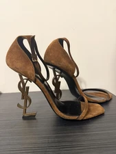 Yves Saint Laurent YSL Cashmere Brown Opyum heels Stilettos Sandals 39 (8)  