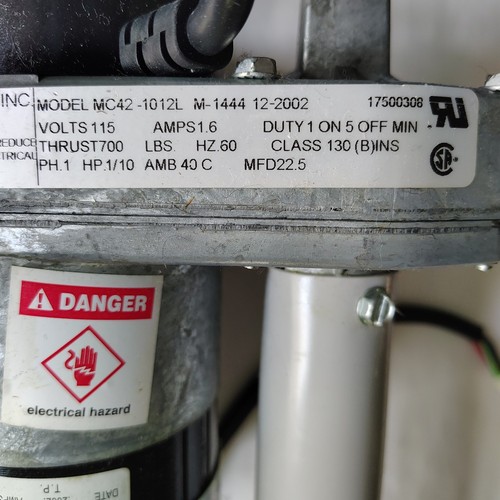 Hubbell Special Product Craftmatic Electric Adjustable Bed Lift Motor MC42-1012L - Picture 6 of 12