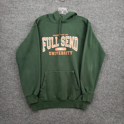 Full Send University Hoodie Mens Medium Green Collegiate Collection Pullover USA