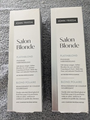 2x John Frieda Salon Blonde Tone Perfecting Treatment PLATINUM BLONDE 120ml 