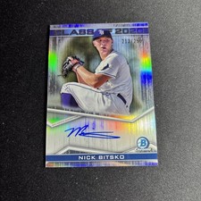 2020 Bowman Chrome Nick Bitsko Class of 2020 Auto /250 C20A-NB Rays