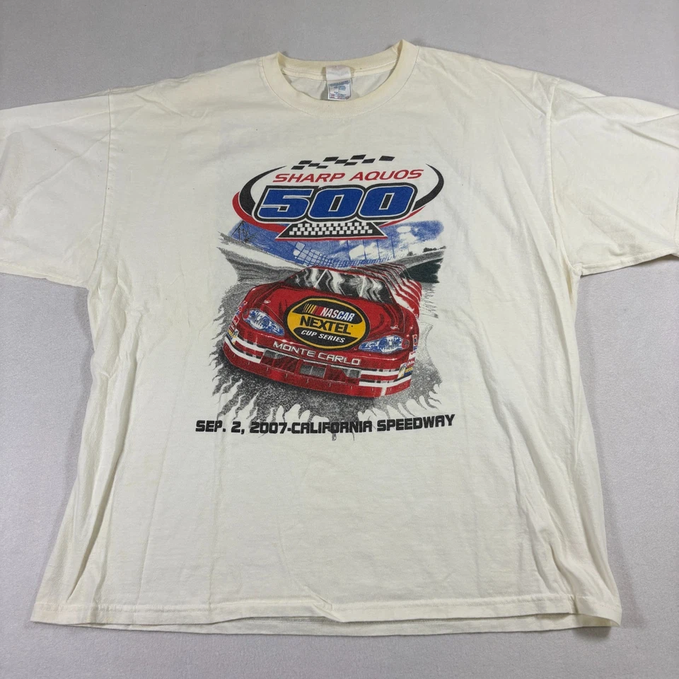 Camiseta Para Hombres 2XL NASCAR Sharp Aquos 500 2007 Tour California Speedway Camiseta Foto 2 de 4