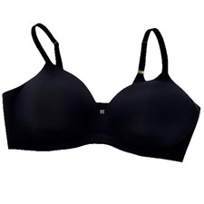 HONEYLOVE sz 36 C Cloud Embrace Wireless Contour T Shirt Bra Black Smoothing