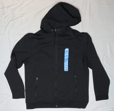 MEMBER'S MARK MENS L BLACK EVERYDAY FULL ZIP ACTIVE HOODIE SWEATSHIRT NEW NWT
