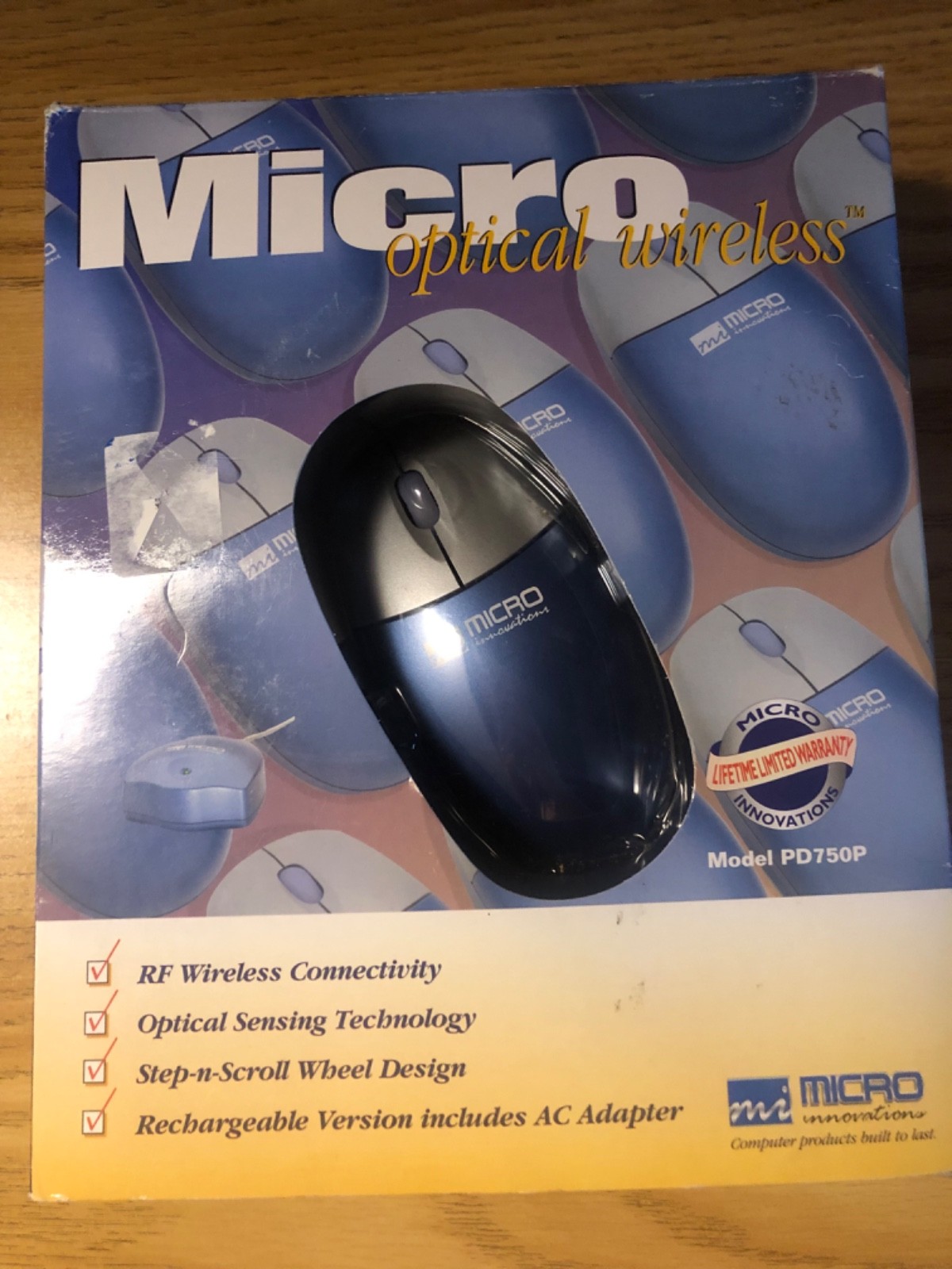 Micro Innovations Optical Wireless Mouse Model PD750P Open Box