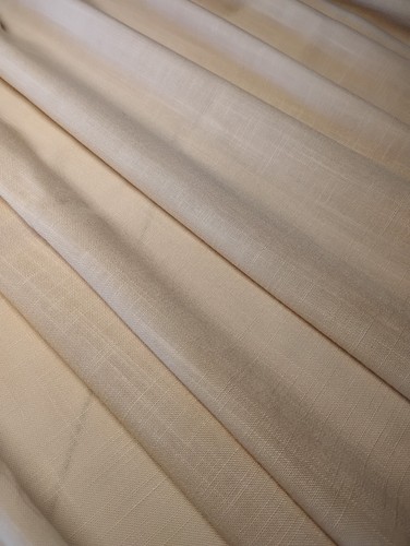 Linen Look Sewing Fabric Beige Poly/Cotton Blend - 1 Yard x 60" Wide - Picture 2 of 4