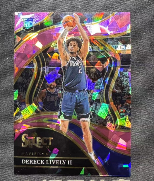 Dereck Lively II 2023-24 Panini Select 30/99 Purple Ice Courtside RC #285