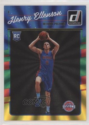 2016 Donruss Rookies Green & Yellow Holo Laser Henry Ellenson #165 Rookie RC g2e