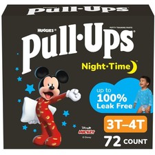 Pull Ups Boys Night Time Potty Training Pants 3T-4T 40lb 72Ct 32-40