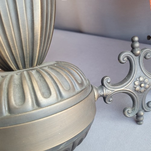 Vintage Art Nouveau Style Chandelier Orange Shades Country House Interiors - Picture 13 of 16