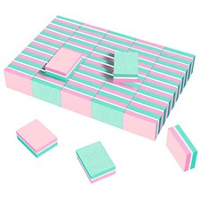 Buffer Block Nail File 180/100 Grit Nail Buffers Sponge Nail Polish Pink-green