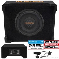 Musway MF110A 650Watt Aktiv-Subwoofer Auto 25Cm Sub + VerstäRker Downfire Flach