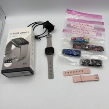 Fitbit Versa 2 Activity Tracker - Stone/Mist Gray Extra Women  s Bands