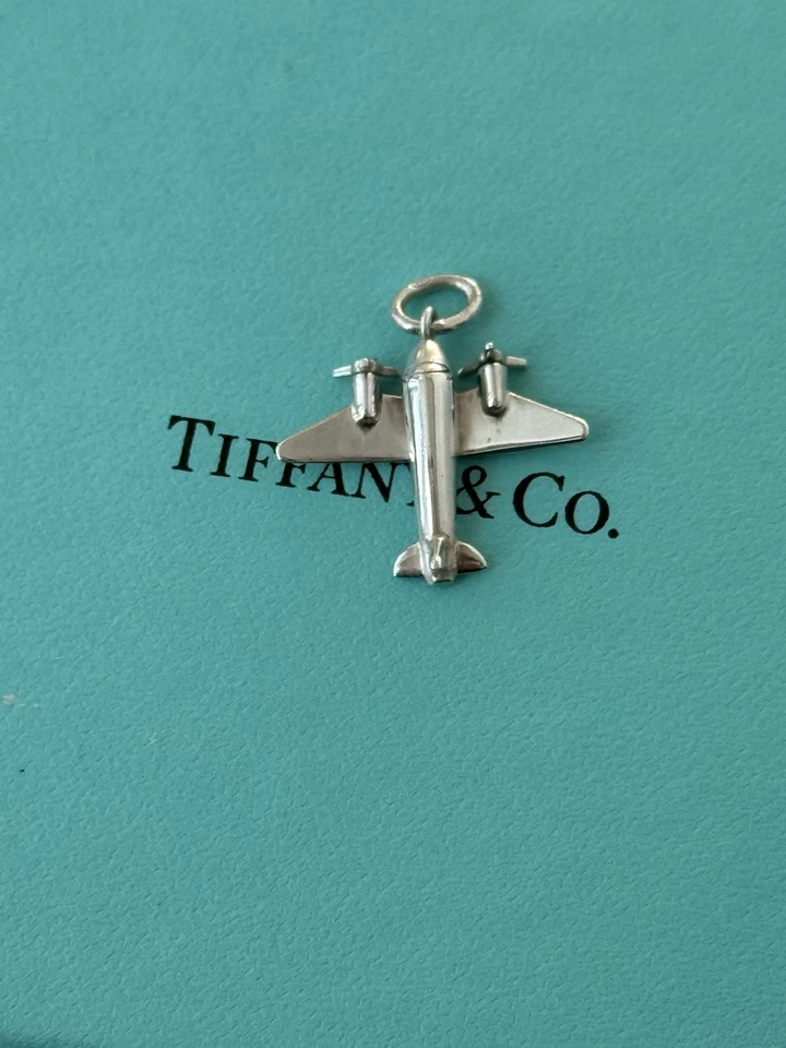 Pendente Aeroplano Tiffany e Co argento modello fuori produzione - Immagine 2 di 4