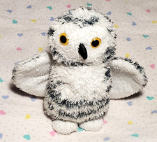 6" Douglas Cuddle Toy Snowy Owl White Black Soft Fuzzy Plush Stuffed Animal Who