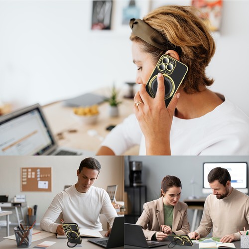 Funda magnética para iPhone 15 Plus Pro Max lente incorporada película protectora - Imagen 10 de 49
