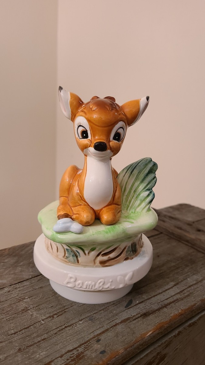 Bambi アンティーク置物 Vintage Walt Disney Schmid Bambi Rotating Music Box | eBay