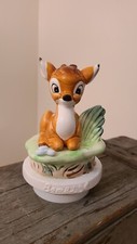 Vintage Walt Disney Schmid Bambi Rotating Music Box