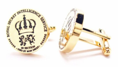 Cufflinks Gold Super Spy MI6 Cuff Link Secret Intelligence Service Super Spy Pro