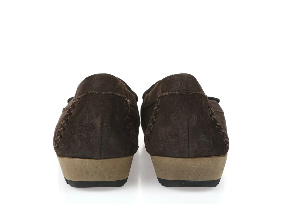 Zapatos sin cordones Geox Respira para mujer de cuero marrón oscuro Benny talla 38,5 Foto 4 de 4