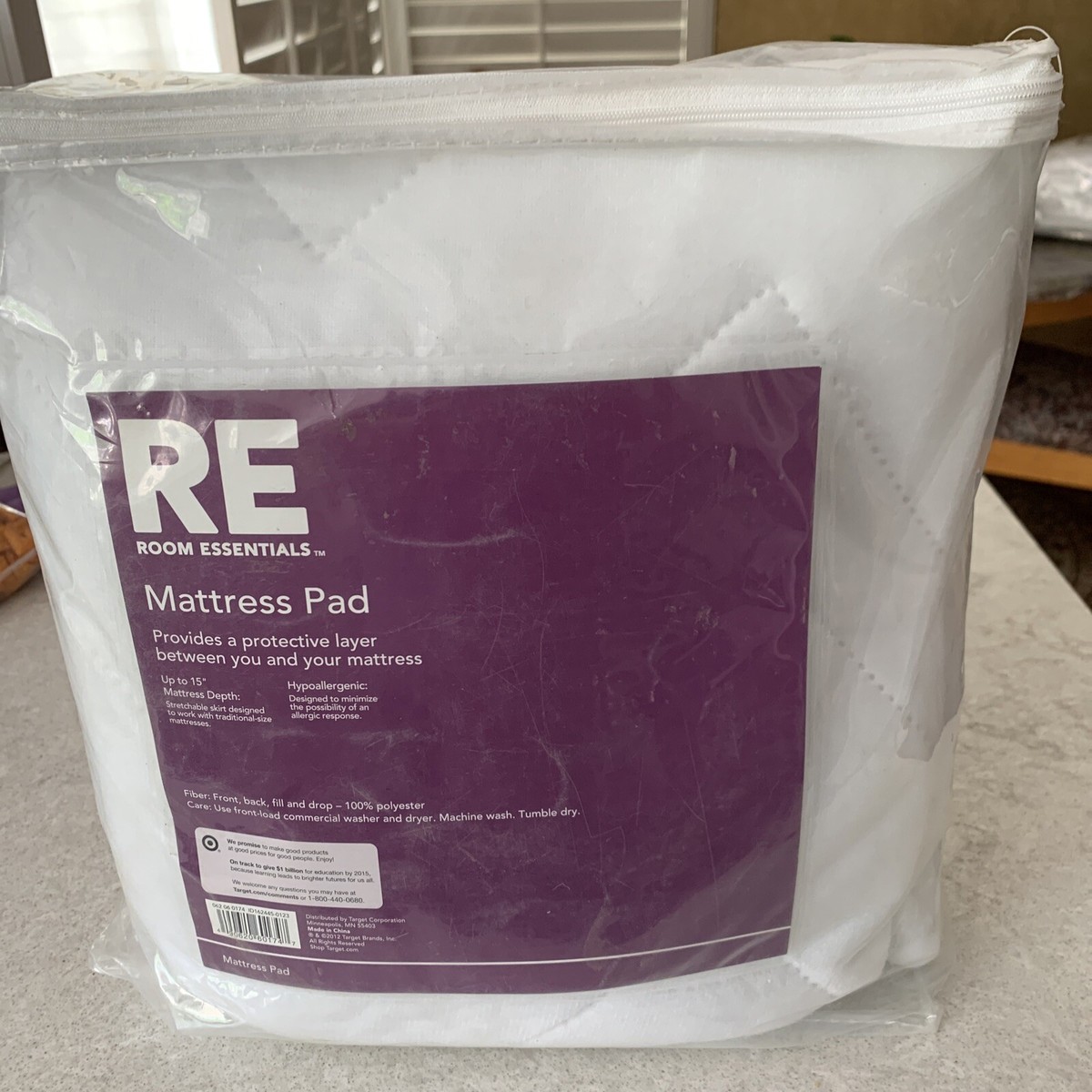 🍒 Room Essentials™ Comfort Quilted Mattress Pad Twin